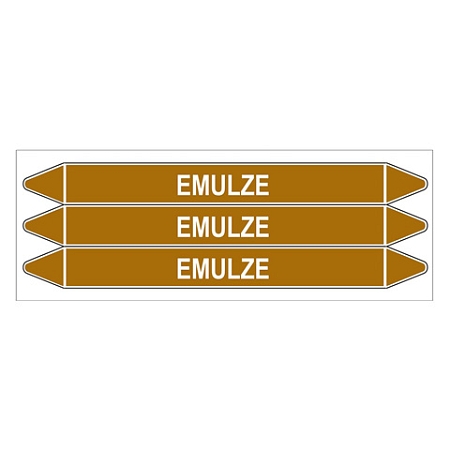 Značení potrubí, emulze,3 ks, 355 × 37 mm